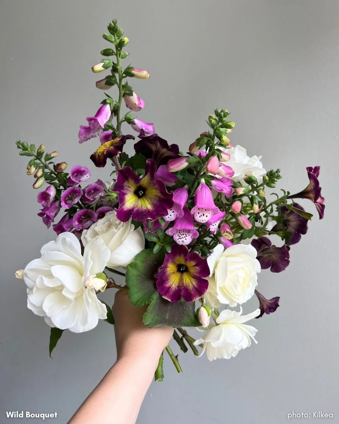 Wild, textural bouquet by Kilkea Design